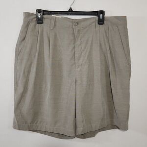 Dockers Recode Men's Size 38 Silk Washed Pleated Grey Shorts NWT Summer Vacation